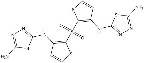 [(5-Amino-1,3,4-thiadiazol-2-yl)amino](2-thienyl) sulfone Struktur