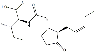 N-[[(1R,2R)-2-[(Z)-2-Pentenyl]-3-oxocyclopentyl]acetyl]-L-isoleucine Struktur