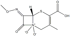 7-[(E)-Methoxyimino]-3-methyl-4-carboxycepham-3-ene 1,1-dioxide Struktur