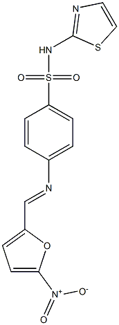 4-[(5-Nitro-2-furanyl)methyleneamino]-N-(2-thiazolyl)benzenesulfonamide Struktur