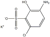 3-Amino-6-chloro-2-hydroxybenzenesulfonic acid potassium salt Struktur