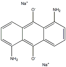 Disodium 1,5-diamino-9,10-anthracenediolate Struktur