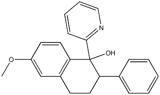 1,2,3,4-Tetrahydro-6-methoxy-2-phenyl-1-(2-pyridyl)-1-naphthol Struktur