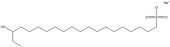 18-Hydroxyicosane-1-sulfonic acid sodium salt Struktur