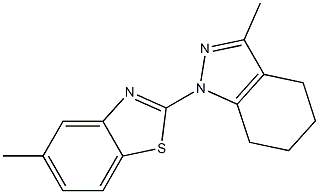 1-(5-Methylbenzothiazol-2-yl)-4,5,6,7-tetrahydro-3-methyl-1H-indazole Struktur