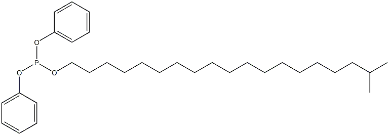 Phosphorous acid diphenyl 18-methylnonadecyl ester Struktur