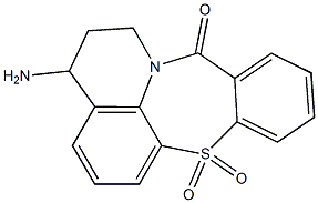 3-Amino-2,3-dihydro-12-oxo-1H,12H-quino[8,1-bc][1,4]benzothiazepine 7,7-dioxide Struktur