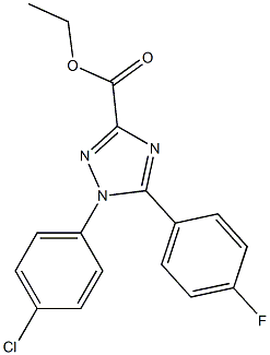 1-(4-Chlorophenyl)-5-(4-fluorophenyl)-1H-1,2,4-triazole-3-carboxylic acid ethyl ester Struktur