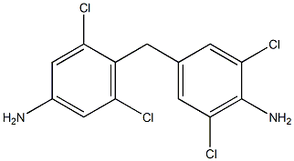 4-[(4-Amino-3,5-dichlorophenyl)methyl]-3,5-dichloroaniline Struktur