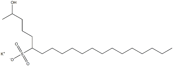 2-Hydroxyicosane-6-sulfonic acid potassium salt Struktur