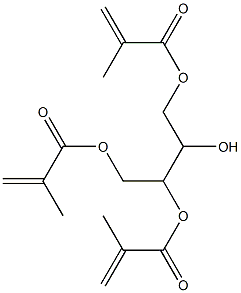 Trismethacrylic acid 3-hydroxybutane-1,2,4-triyl ester Struktur