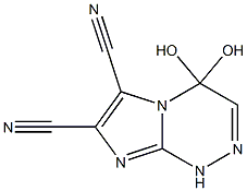 1,4-Dihydro-4,4-dihydroxyimidazo[2,1-c][1,2,4]triazine-6,7-dicarbonitrile Struktur