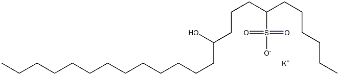 11-Hydroxytetracosane-7-sulfonic acid potassium salt Struktur