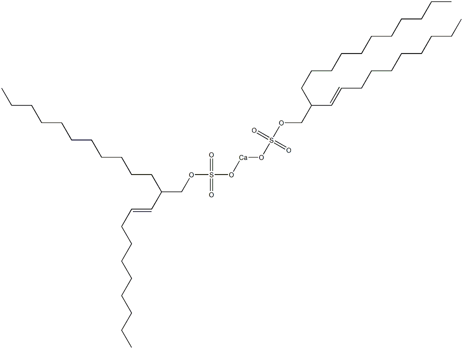 Bis[2-(1-decenyl)tridecyloxysulfonyloxy]calcium Struktur