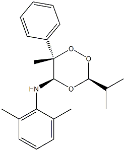 (3S,5R,6S)-3-Isopropyl-5-(2,6-dimethylphenylamino)-6-methyl-6-phenyl-1,2,4-trioxane Struktur