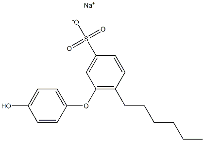 4'-Hydroxy-6-hexyl[oxybisbenzene]-3-sulfonic acid sodium salt Struktur