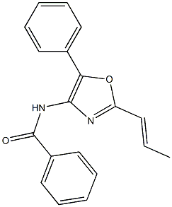 N-(2-(1-Propenyl)-5-phenyl-4-oxazolyl)benzamide Struktur