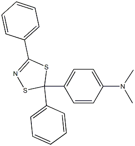 N,N-Dimethyl-4-(3,5-diphenyl-1,4,2-dithiazol-5-yl)benzenamine Struktur