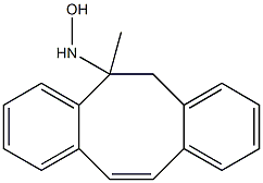 5,6-Dihydro-5-hydroxyamino-5-methyldibenzo[a,e]cyclooctene Struktur