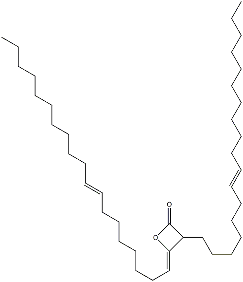 3-(7-Octadecenyl)-4-(8-nonadecen-1-ylidene)oxetan-2-one Struktur