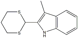 3-Methyl-2-(1,3-dithian-2-yl)-1H-indole Struktur