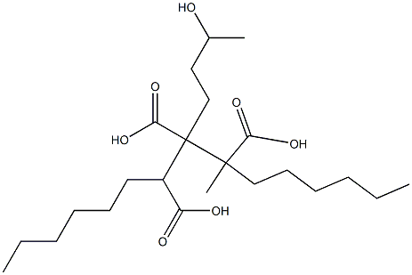 Butane-1,2,3-tricarboxylic acid 2-(3-hydroxybutyl)1,3-dihexyl ester Struktur