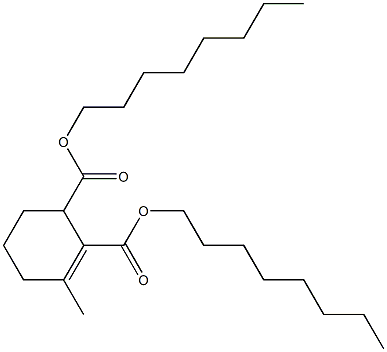 3-Methyl-2-cyclohexene-1,2-dicarboxylic acid dioctyl ester Struktur