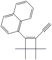 1-(2-Ethynyl-3,3,4,4-tetramethyl-1-cyclobutenyl)naphthalene Struktur