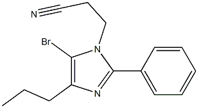 5-Bromo-1-(2-cyanoethyl)-2-phenyl-4-propyl-1H-imidazole Struktur