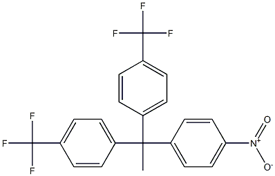 1,1-Bis(4-trifluoromethylphenyl)-1-(4-nitrophenyl)ethane Struktur