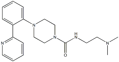 N-(2-Dimethylaminoethyl)-4-[2-(2-pyridinyl)phenyl]piperazine-1-carboxamide Struktur