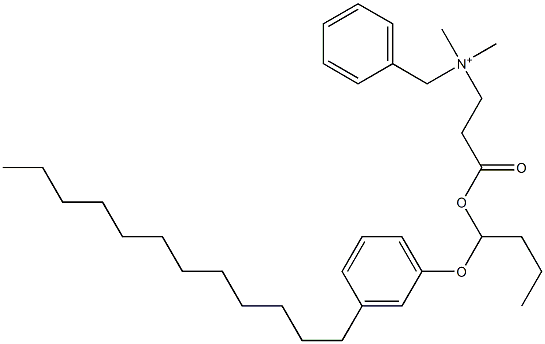 N,N-Dimethyl-N-benzyl-N-[2-[[1-(3-dodecylphenyloxy)butyl]oxycarbonyl]ethyl]aminium Struktur