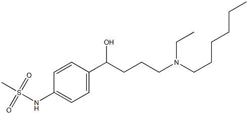 4-(N-Ethylhexylamino)-1-(4-methylsulfonylaminophenyl)-1-butanol Struktur