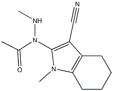 1-Methyl-2-[(methylamino)acetylamino]-4,5,6,7-tetrahydro-1H-indole-3-carbonitrile Struktur