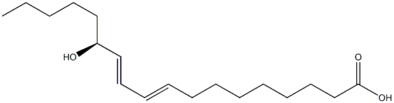 (9E,11E,13S)-13-Hydroxy-9,11-octadecadienoic acid Struktur