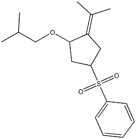 1-(1-Methylethylidene)-2-isobutyloxy-4-phenylsulfonylcyclopentane Struktur