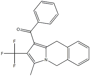 2-Trifluoromethyl-1-benzoyl-3-methyl-5,10-dihydropyrrolo[1,2-b]isoquinoline Struktur