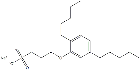 3-(2,5-Dipentylphenoxy)butane-1-sulfonic acid sodium salt Struktur