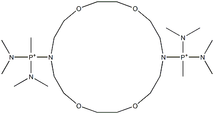 (1,10-Diaza-4,7,13,16-tetraoxacyclooctadecane-1,10-diyl)bis[methylbis(dimethylamino)phosphonium] Struktur