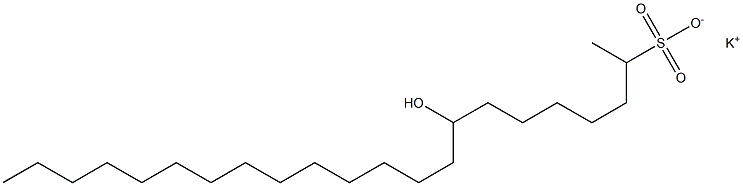 8-Hydroxydocosane-2-sulfonic acid potassium salt Struktur