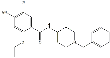 4-Amino-5-chloro-2-ethoxy-N-(1-benzylpiperidin-4-yl)benzamide Struktur