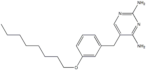 2,4-Diamino-5-[3-octyloxybenzyl]pyrimidine Struktur