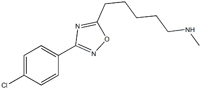 3-(4-Chlorophenyl)-5-[5-(methylamino)pentyl]-1,2,4-oxadiazole Struktur