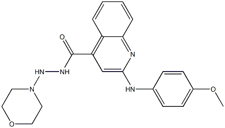 N'-Morpholino-2-(4-methoxyphenylamino)quinoline-4-carbohydrazide Struktur