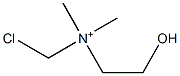 N-Chloromethyl-N,N-dimethyl-2-hydroxyethanaminium Struktur