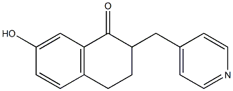 2-(4-Pyridylmethyl)-7-hydroxytetralin-1-one Struktur