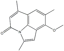 2,6,8-Trimethyl-9-methoxy-4H-pyrrolo[3,2,1-ij]quinolin-4-one Struktur