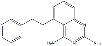 2,4-Diamino-5-(2-phenylethyl)-quinazoline Struktur