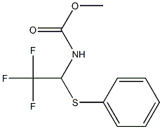 N-(2,2,2-Trifluoro-1-phenylthioethyl)carbamic acid methyl ester Struktur