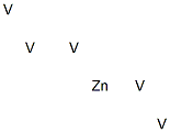 Pentavanadium zinc Struktur